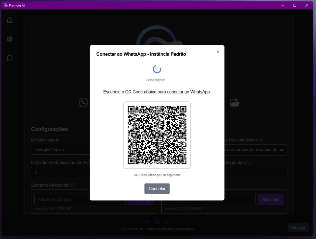 Passo 1: Escaneie o QR Code